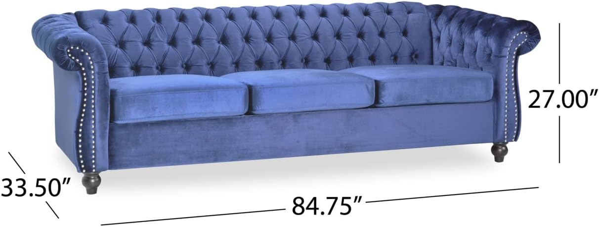 Norma Sofas, Midnight Blue, Dark Brown