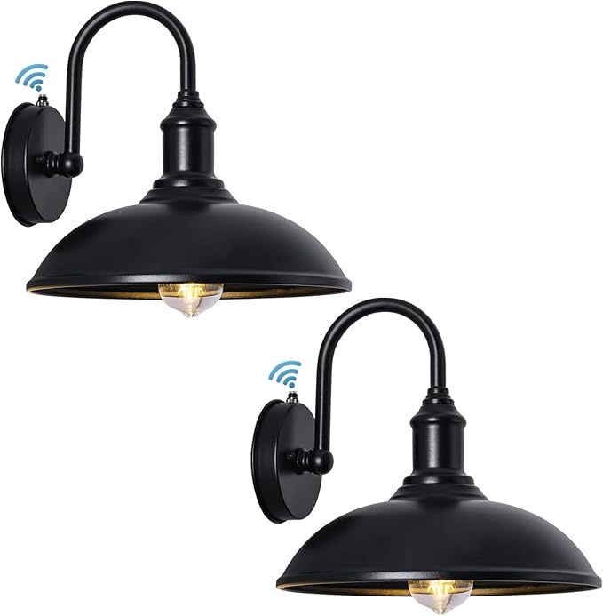 Inch Large Outdoor Barn Gooseneck Lights, Dusk to Dawn Farmhouse Wall Mounted Barn