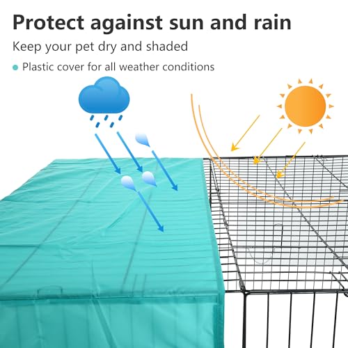 FeatherFort Mini Chicken Run – 6x4ft Coop with UV Roof, Secure Door & Rustproof Frame