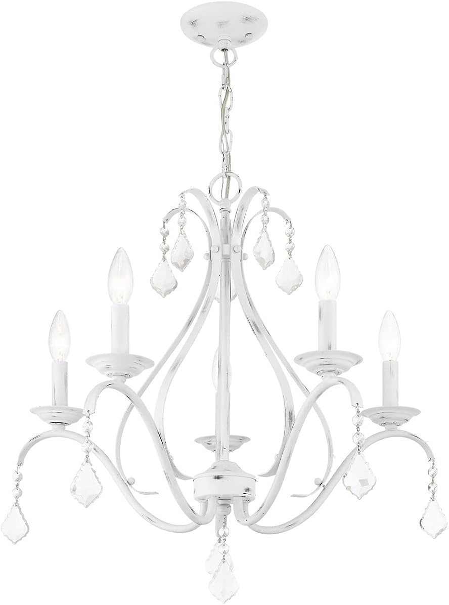 Lighting 40845-60 5 Light Antique White Chandelier