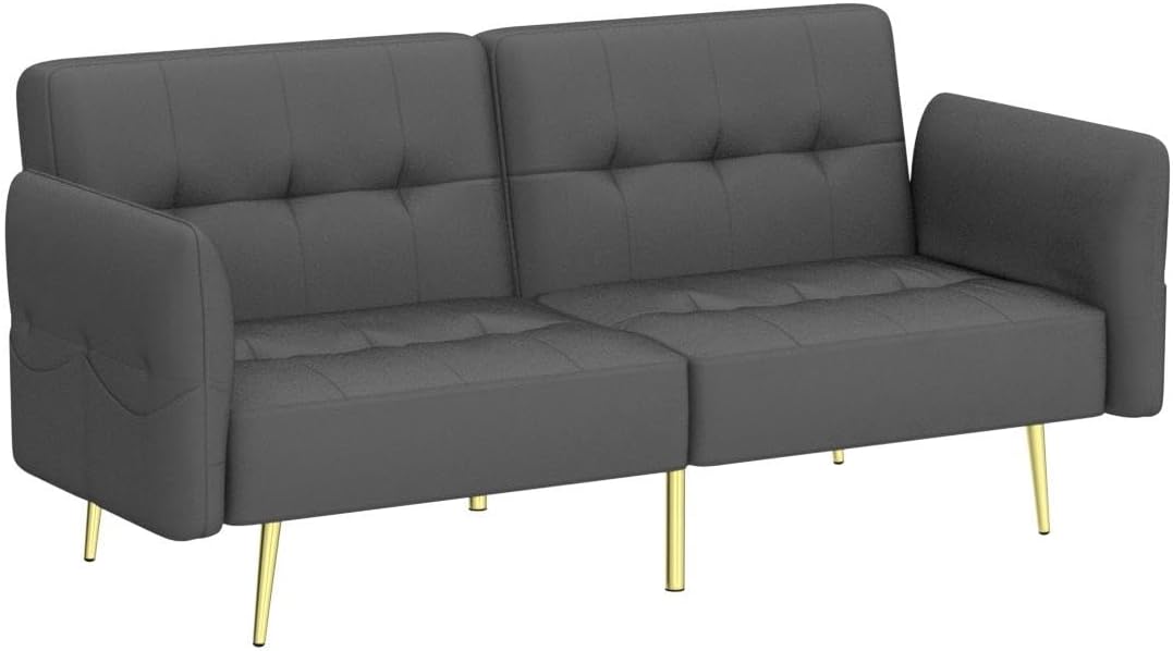 Convertible Futon Sofa Bed, Memory Foam Futon Couch Sleeper Sofa