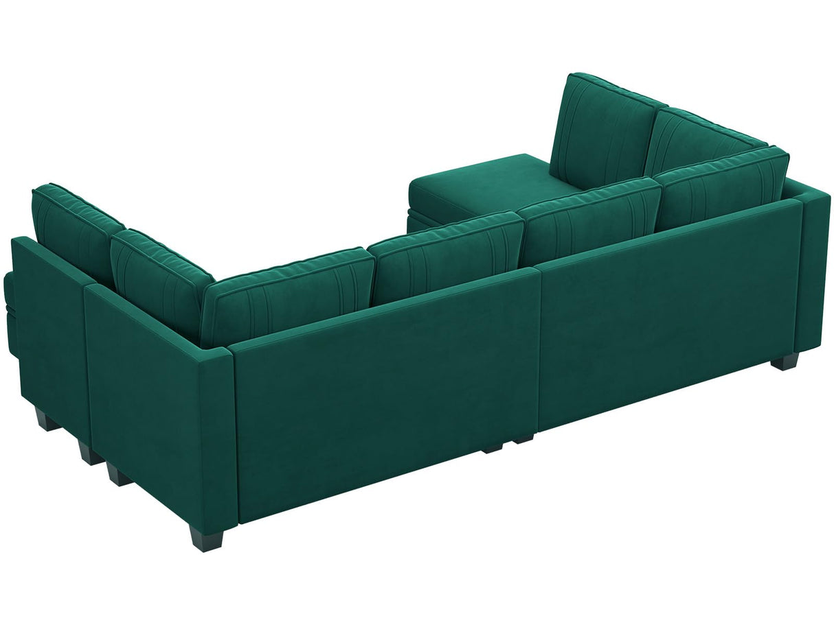 Couch with Storage Ottoman, U Shaped Sectional Sofa Couch