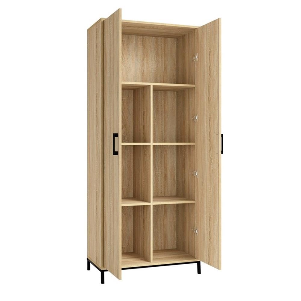 Avenue 2-Door Storage Cabinet, Charter Oak Finish