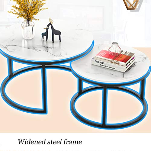 Simple Stackable Coffee Table,Living Room Round Nesting Tables