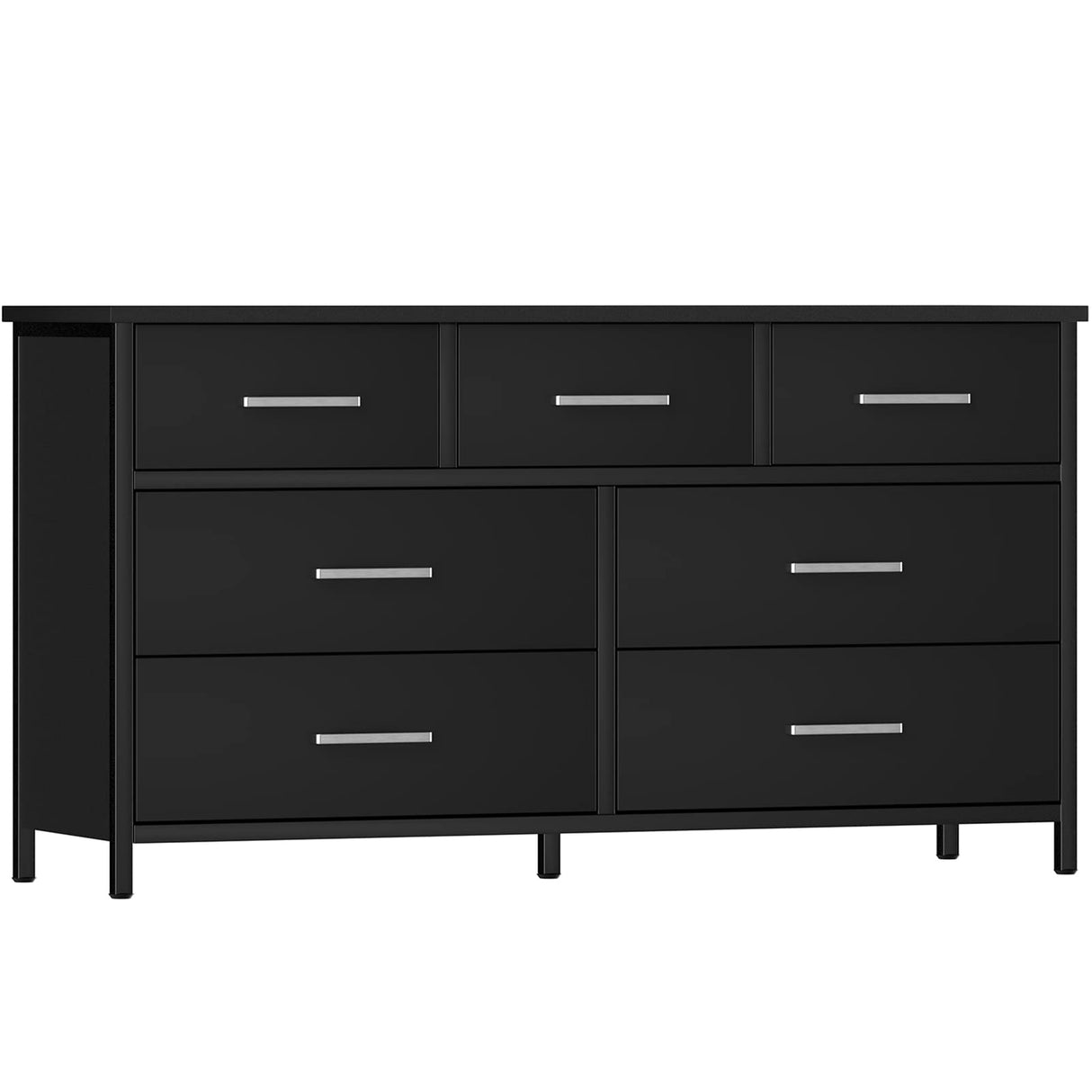 7 Drawer Dresser for Bedroom, Industrial Wood Storage Organizer