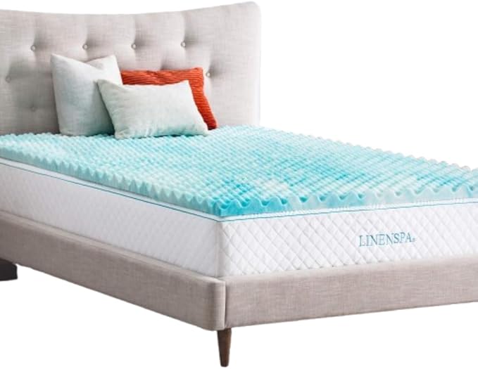 Convoluted Gel Memory Foam, 3 Inch, Promotes Airflow