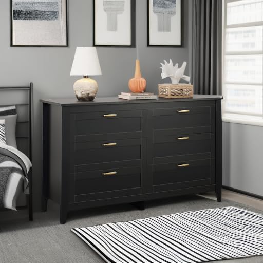 6 Drawer Dresser, Retro Chest of Drawers