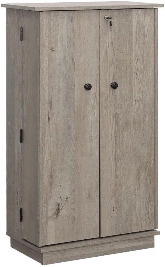 Engineered Wood Multi-Media Cabinet in Mystic Oak Finish