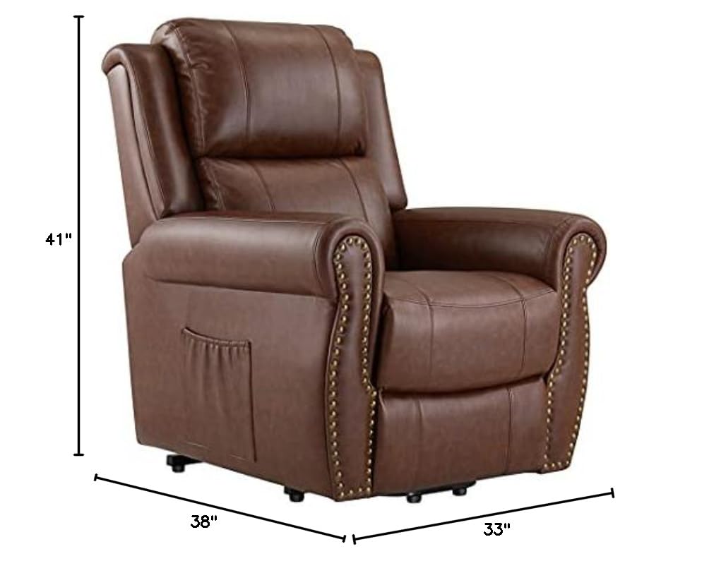 MediCozy Infinite Recliner – Power Lift Chair in Air Leather with Pillow Back