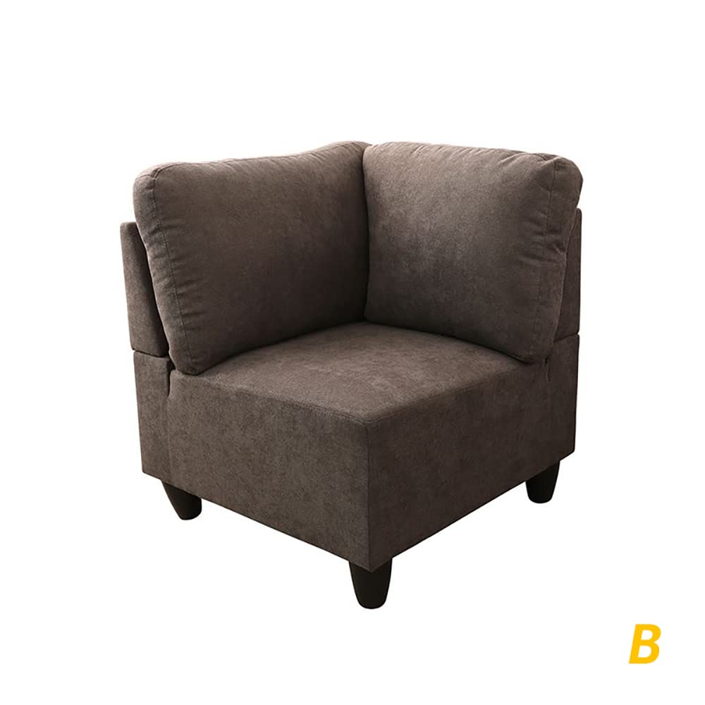 Isabel Upholstered U-Shape Modular Sectional Sofa, Brown