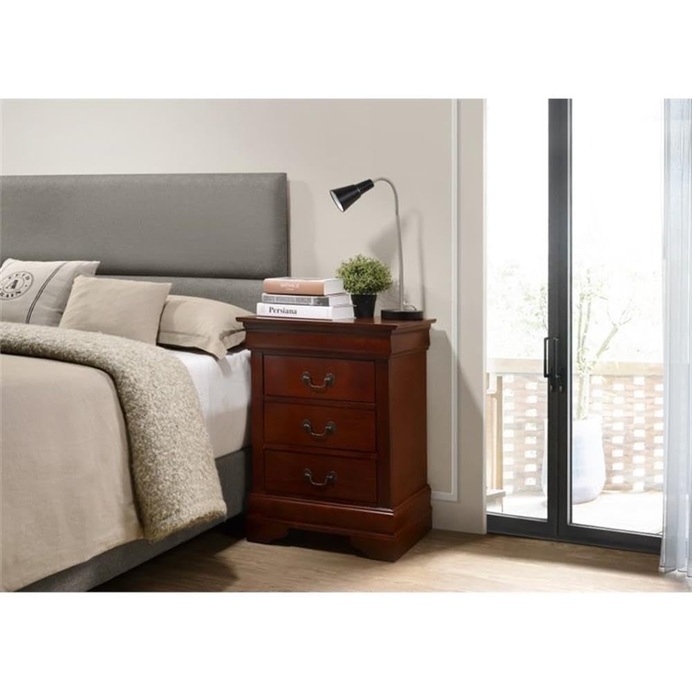 Louis Phillipe 3 Drawer Nightstand