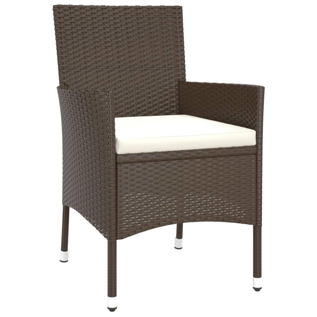 Patio Dining Set with Comfortable Cushions, Weather-Resistant Rattan, Sturdy Steel Frame,