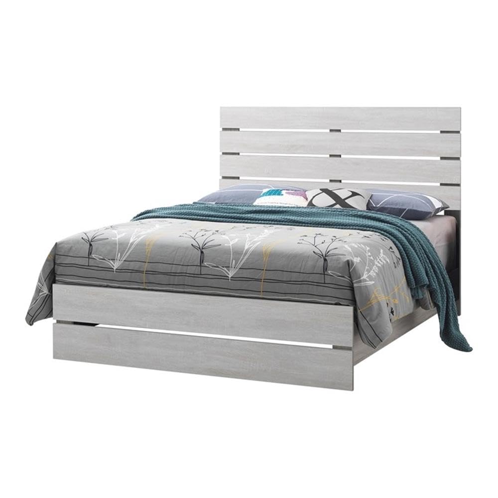 4-Piece Panel Bedroom Set, Eastern King, Coastal White