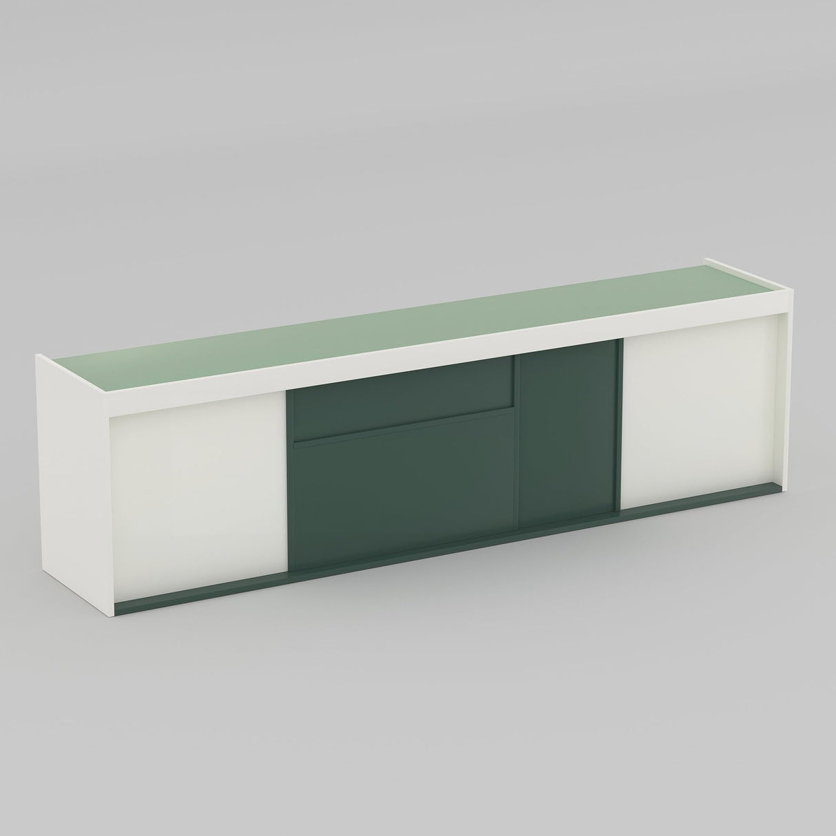 78.74" Modern TV Stand with Storage - Green & White Entertainment Center