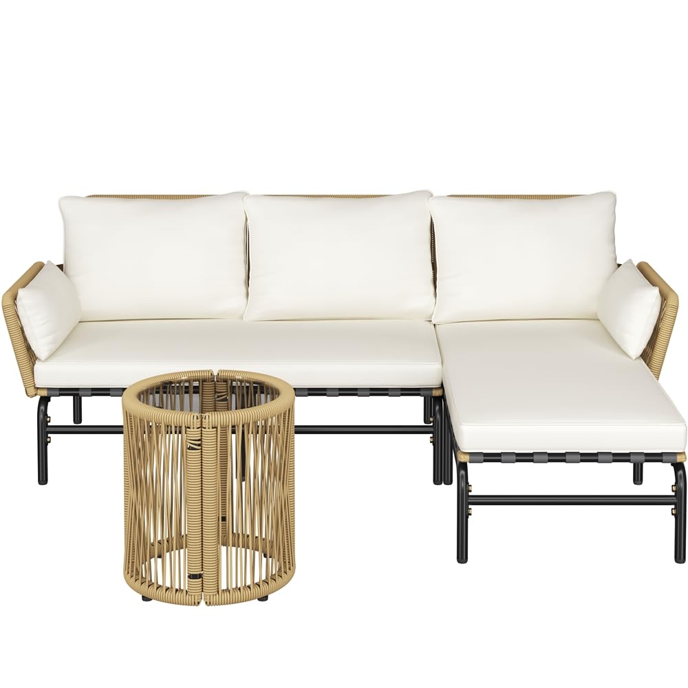 Outdoor L-Shaped Conversation Sofa Set