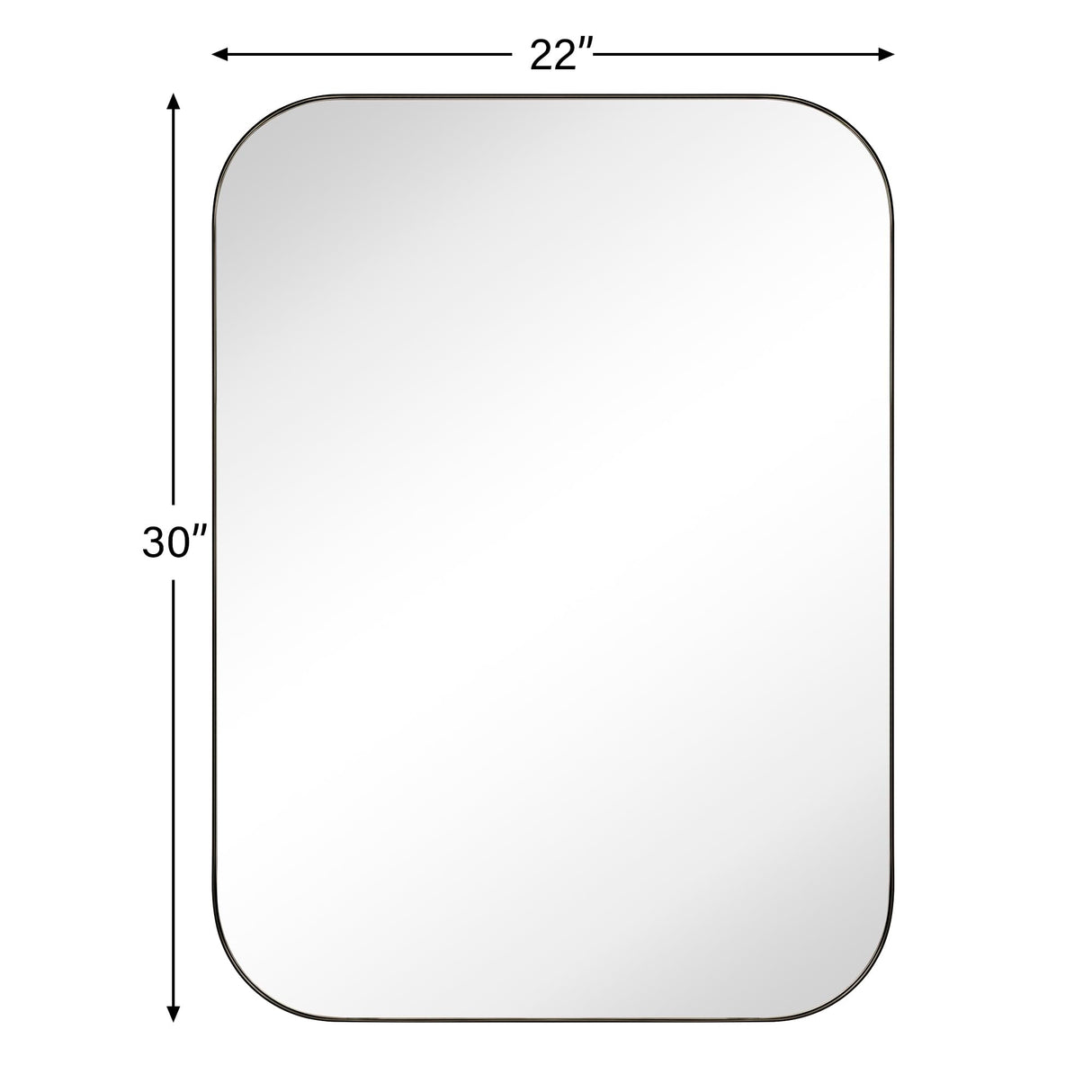 Oil Rubbed Bronze Rounded Rectangle Bathroom Vanity Wall Mirror