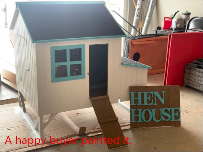 Deluxe Large Wood Chicken Coop Backyard Hen House 4-8 Chickens