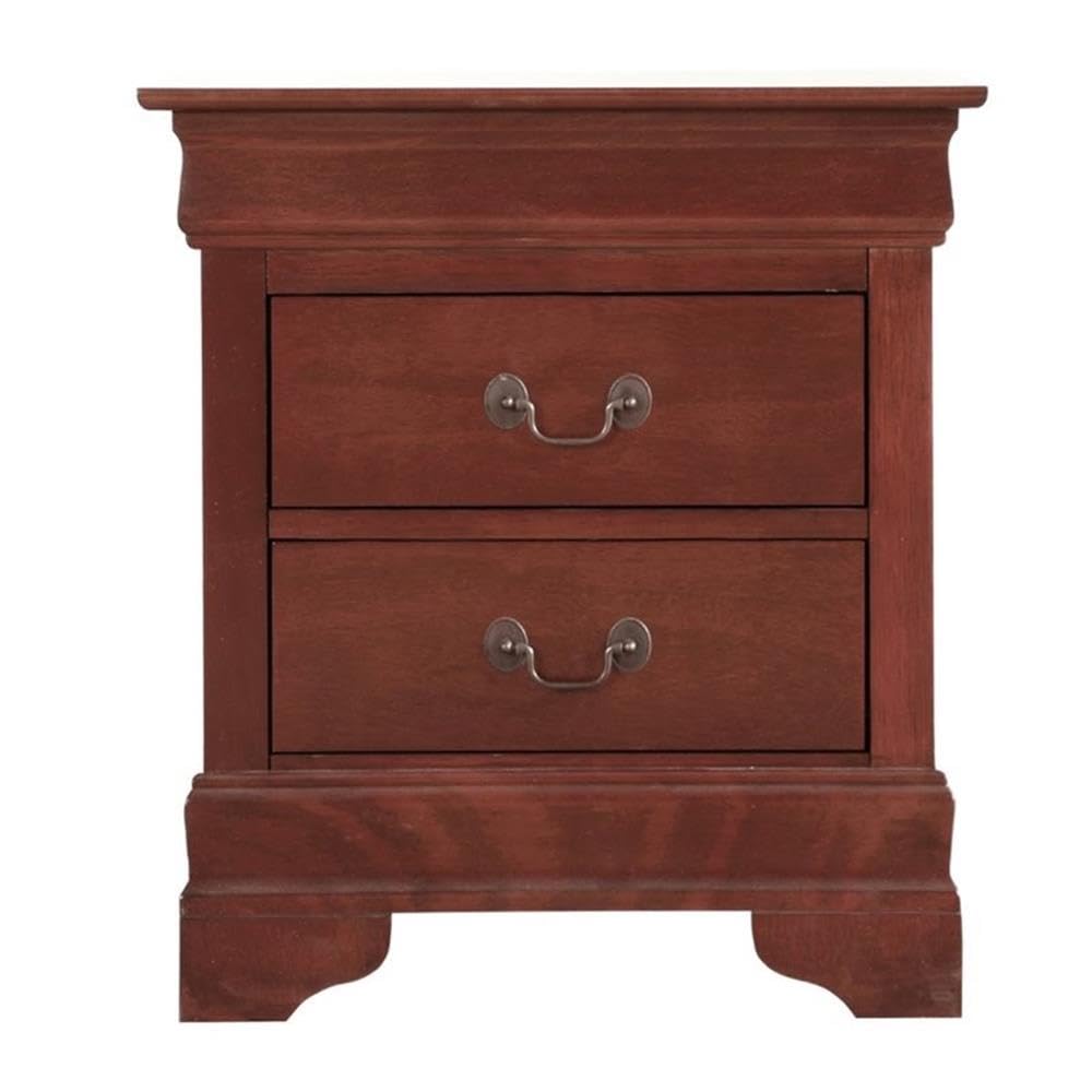 Louis Phillipe 2 Drawer Nightstand in Cherry