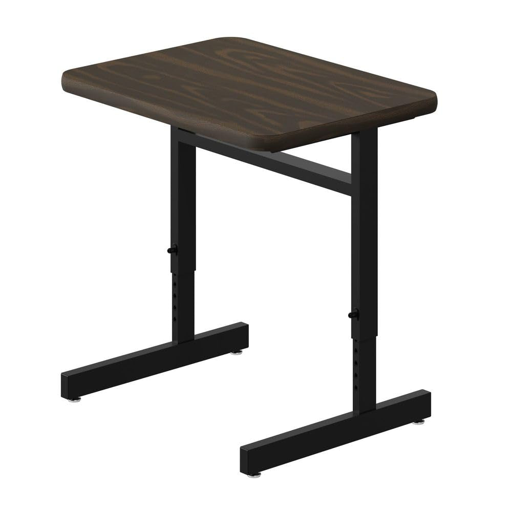 20"x27" Computer Desk, Height Adjustable (21"-29") Durable Walnut High Pressure