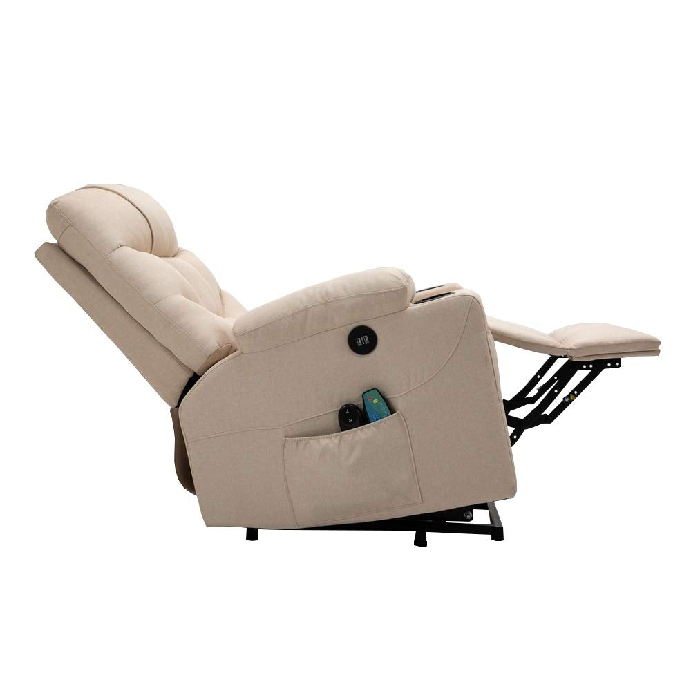 RiseEase Power Lift Recliner Chair – Cup Holders & Remote Control
