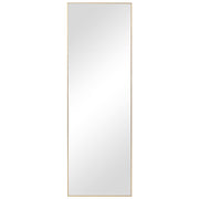Rectangular Shape Thin Polystyrene Frame Long Mirror, Gold