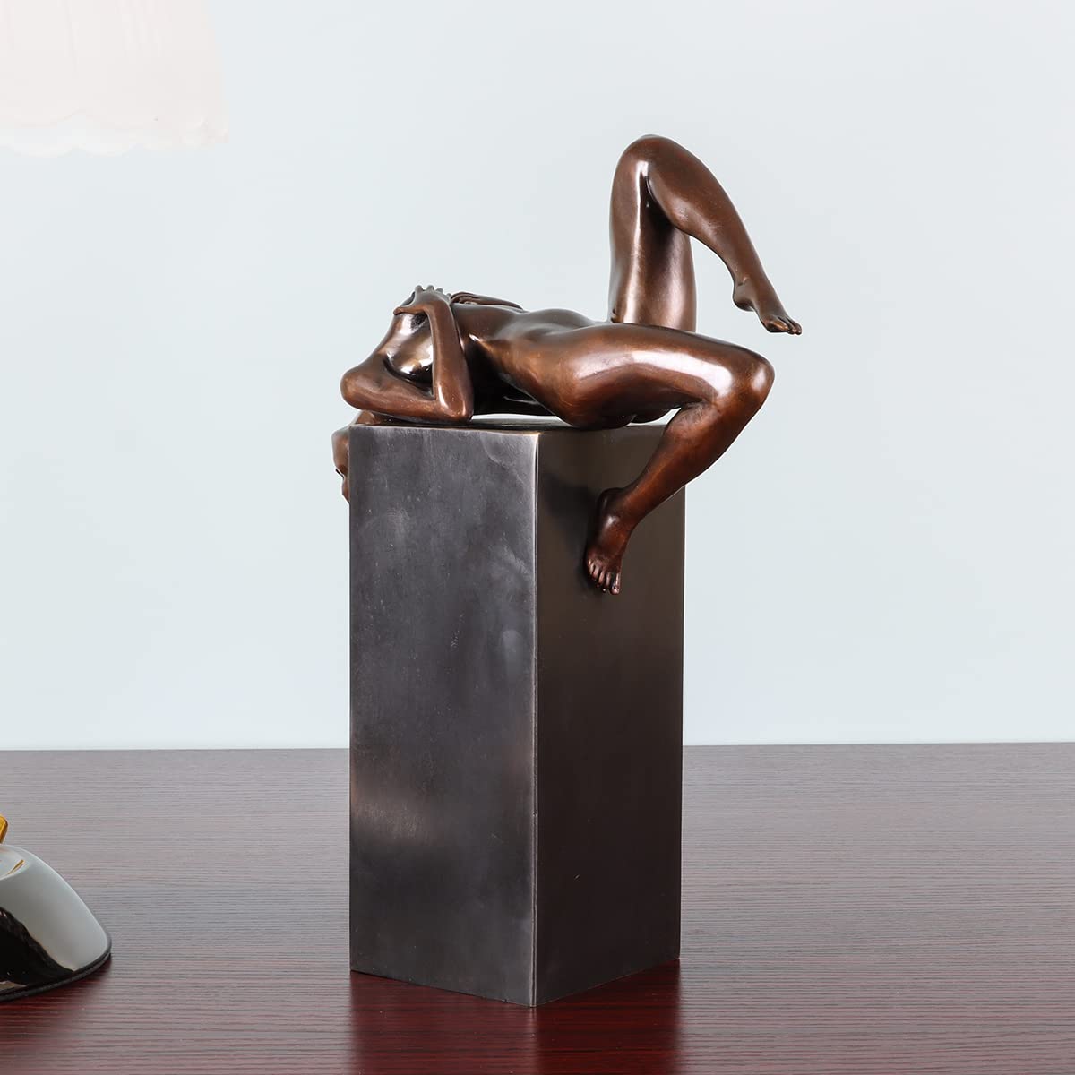 Bronze Reclining Sexy Nude Adult Female Statue Figurine Erotic Naked Woman Sculpture Art Collection