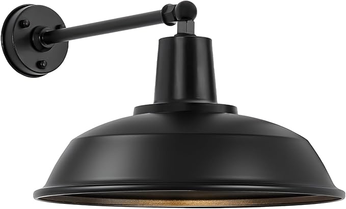 15" Large Outdoor Gooseneck Barn Light, Door Classic Farmhouse Outdoor Wall Light Exterior Lighting