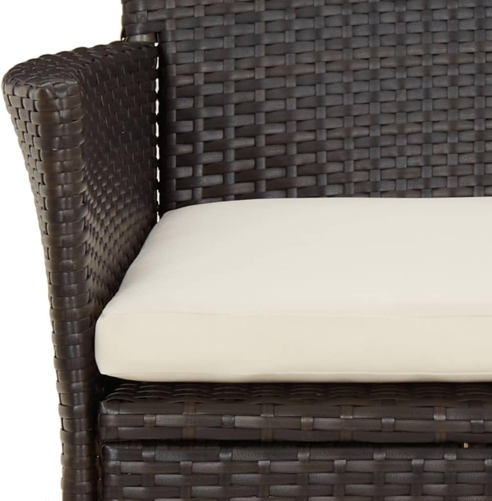 Patio Dining Set with Comfortable Cushions, Weather-Resistant Rattan, Sturdy Steel Frame,