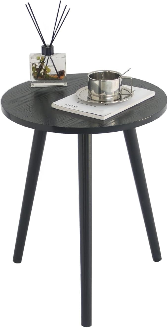 Side Table Round, Small Accent Table Nightstand Modern End Table for Living Room Bedroom