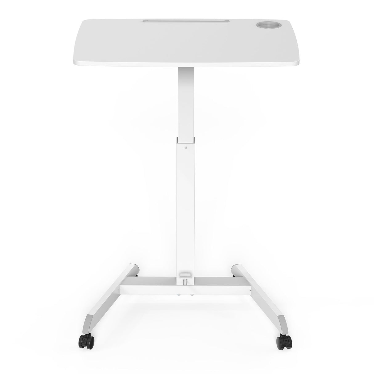 Mobile Sit Stand Height Adjustable (29"-49") Large Cart, Rolling Laptop Workstation 31.5"x22"