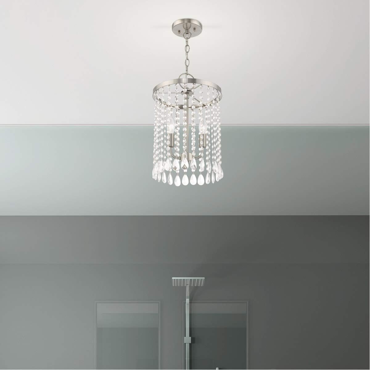 Lighting 1063-91 Neptune 3-Light Bath Light, Brushed Nickel