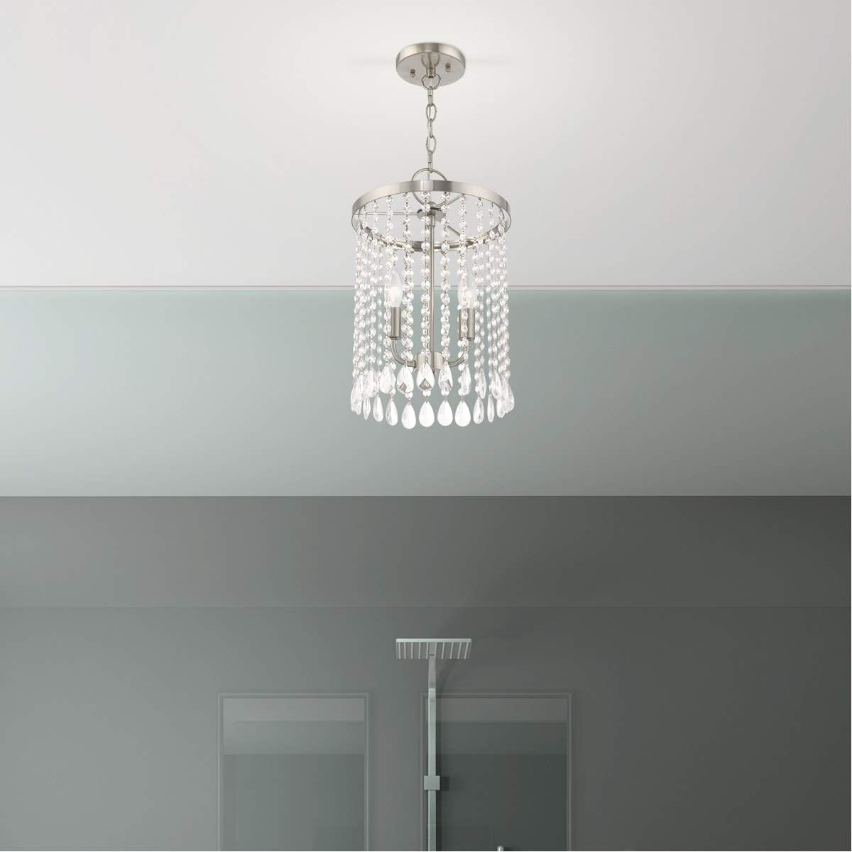 Lighting 1063-91 Neptune 3-Light Bath Light, Brushed Nickel