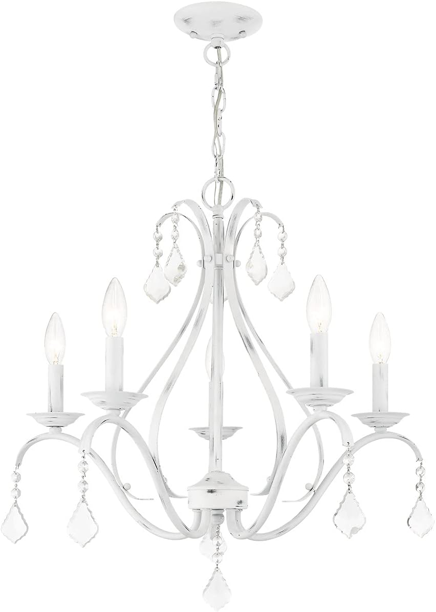 Lighting 40845-60 5 Light Antique White Chandelier