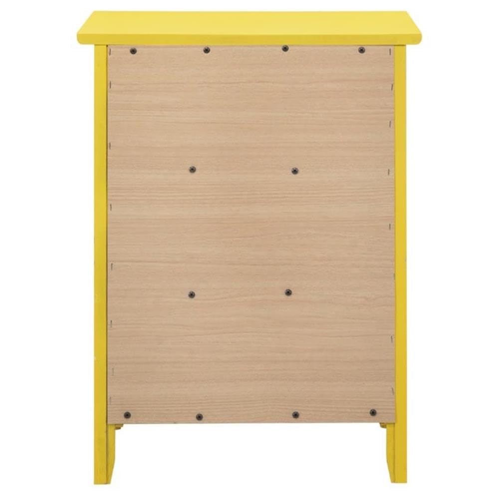 3 Drawer Nightstand in Yellow