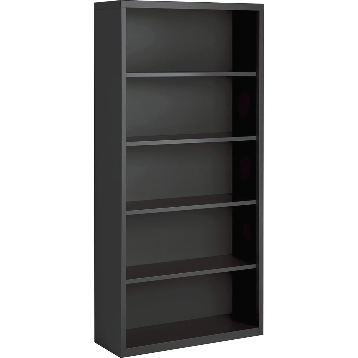 Lorell Fortress Series Charcoal Bookcase, 34.5" x 13" x 72"
