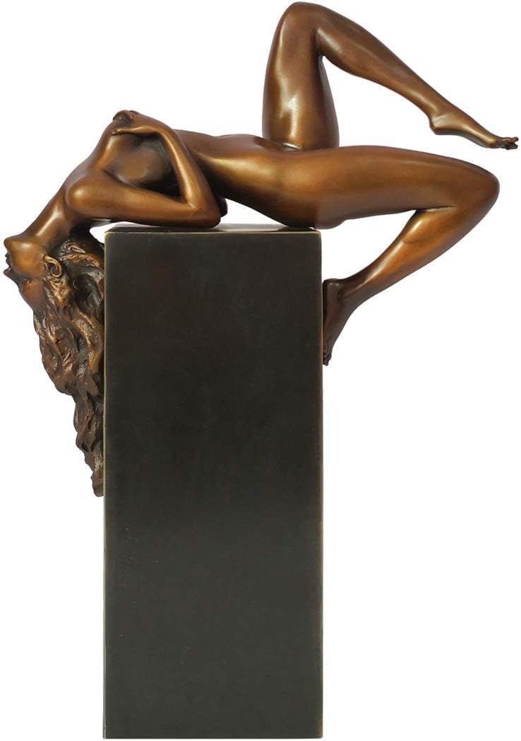Bronze Reclining Sexy Nude Adult Female Statue Figurine Erotic Naked Woman Sculpture Art Collection