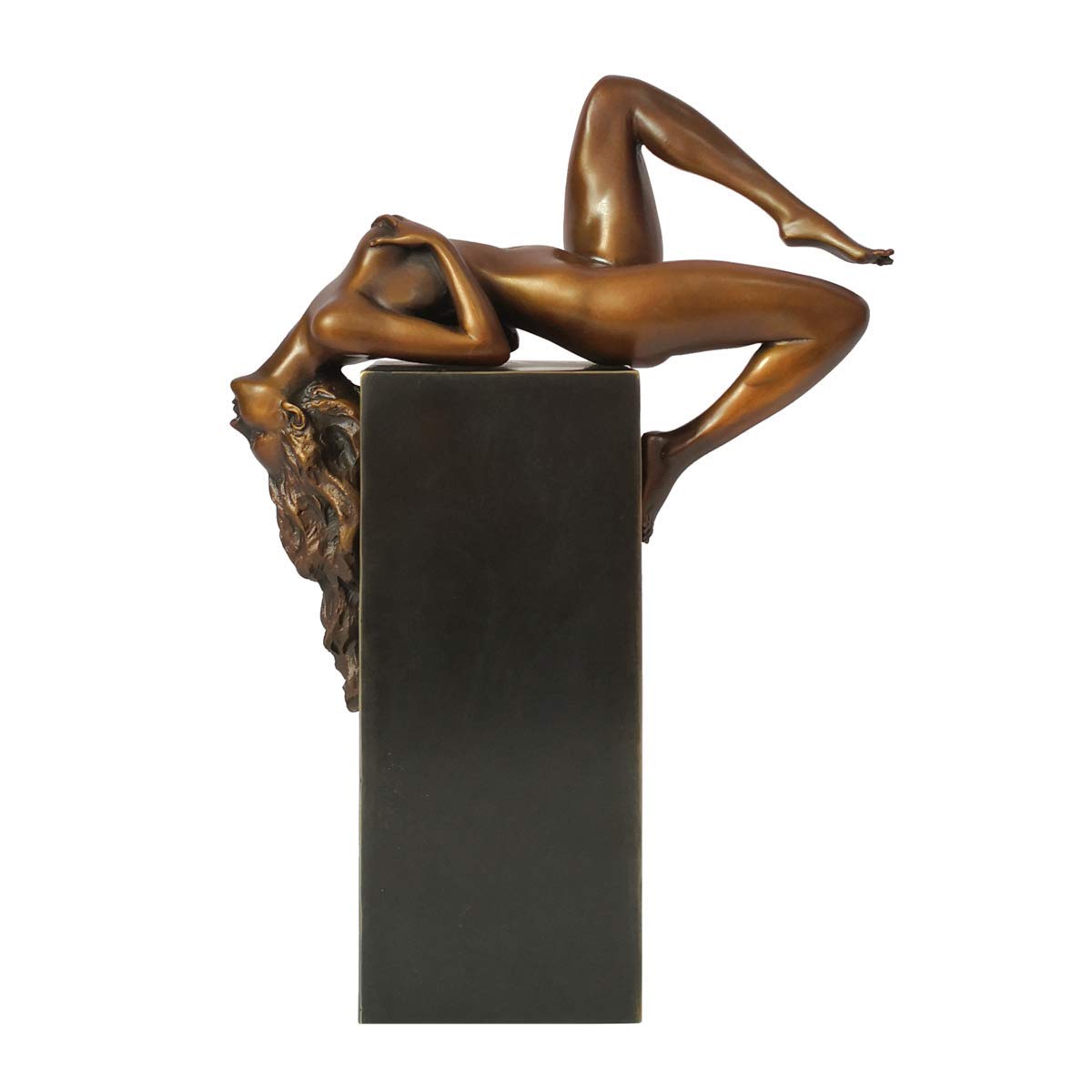 Bronze Reclining Sexy Nude Adult Female Statue Figurine Erotic Naked Woman Sculpture Art Collection