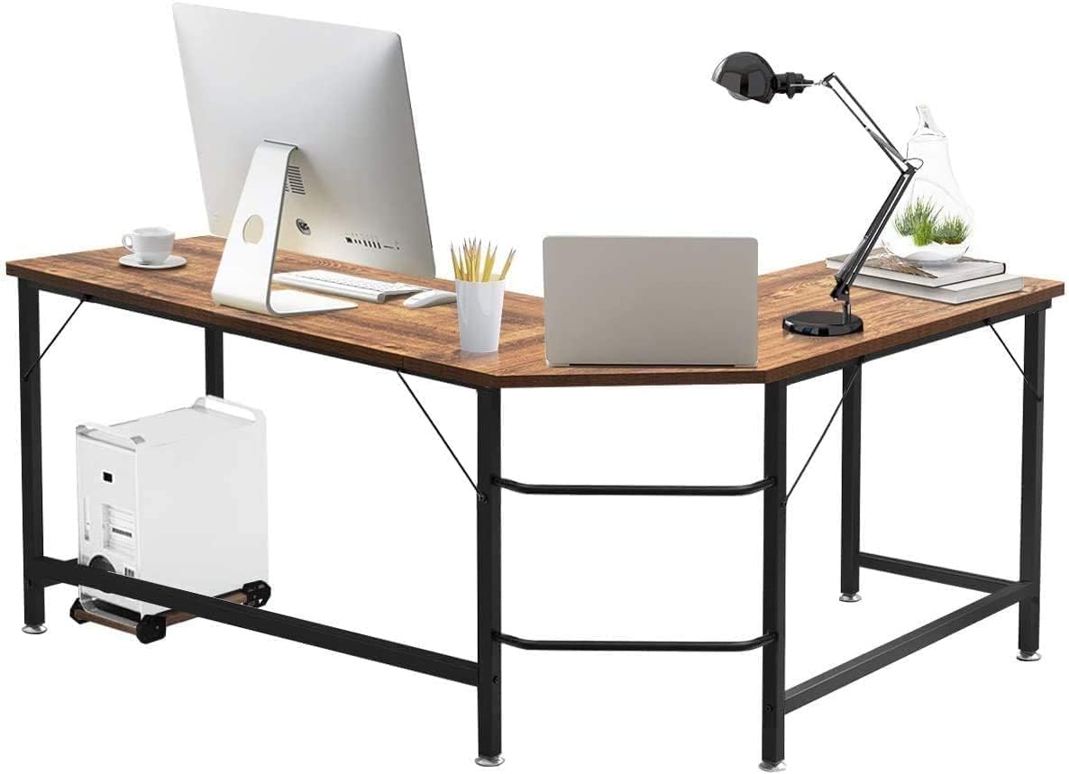 L-Shaped Corner 66" Home Office Workstation Study Table