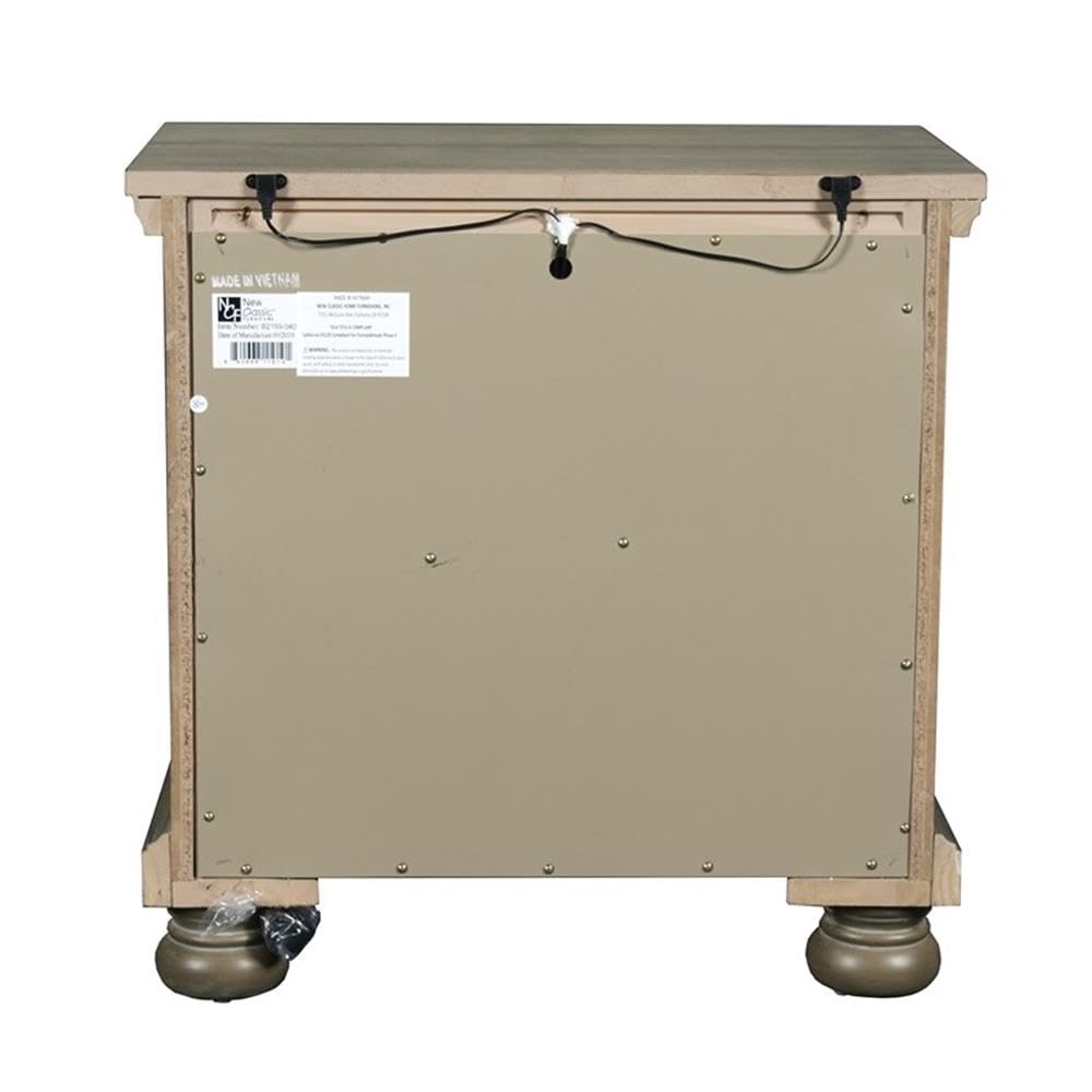 Allegra Nightstand, Pewter