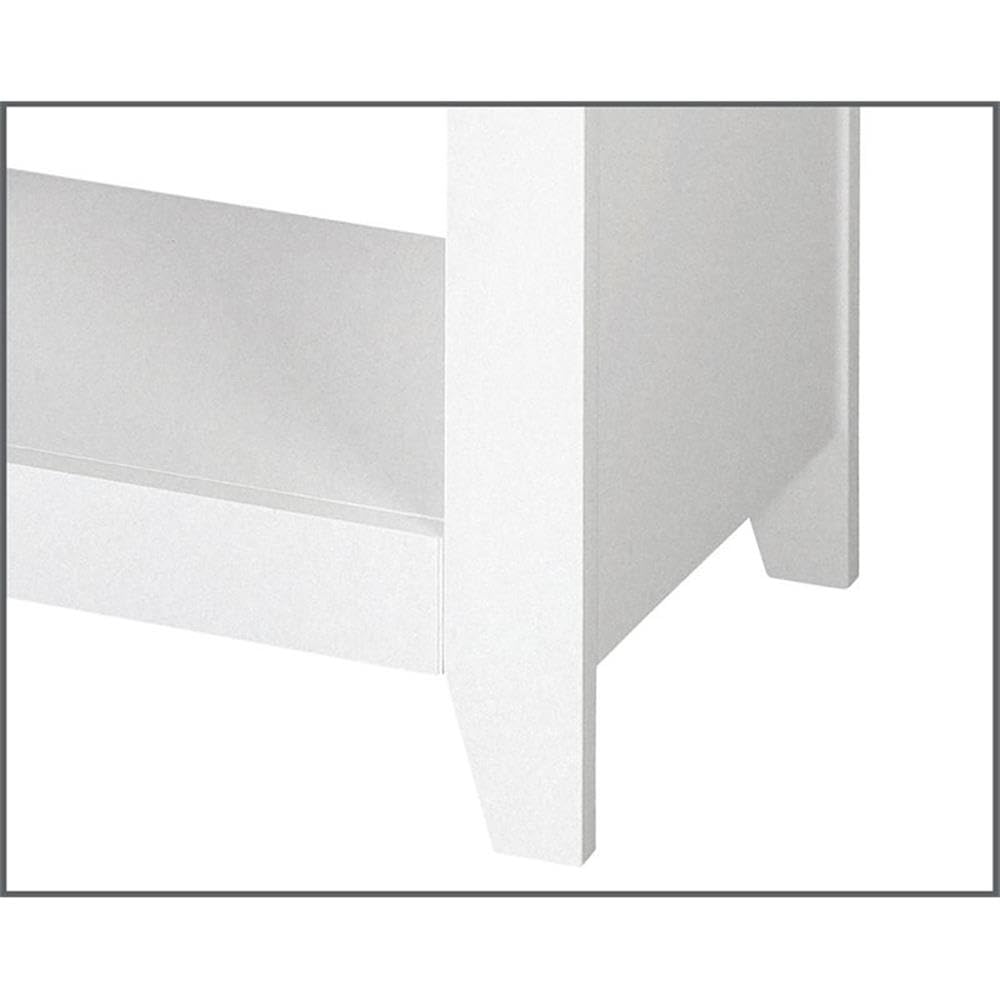 6-Shelf Modern Wood Storage Cube Bookcase, Square Organizer Cubby, White/Driftwood