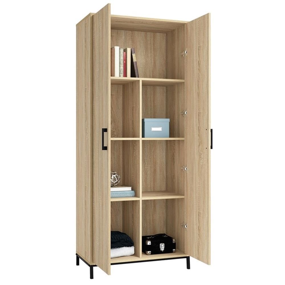 Avenue 2-Door Storage Cabinet, Charter Oak Finish