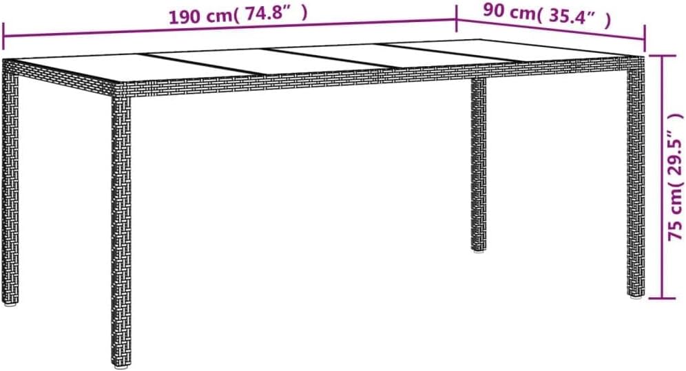 Patio Dining Set with Comfortable Cushions, Weather-Resistant Rattan, Sturdy Steel Frame,