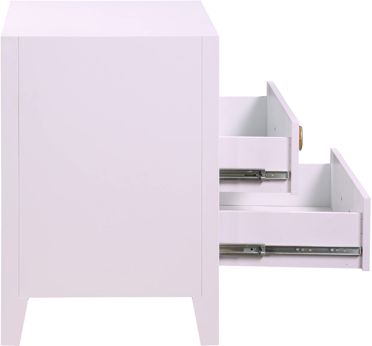 Meridian Furniture Bowtie Collection Modern | Contemporary Nightstand, 26" W x 18" D x 26" H, Pink