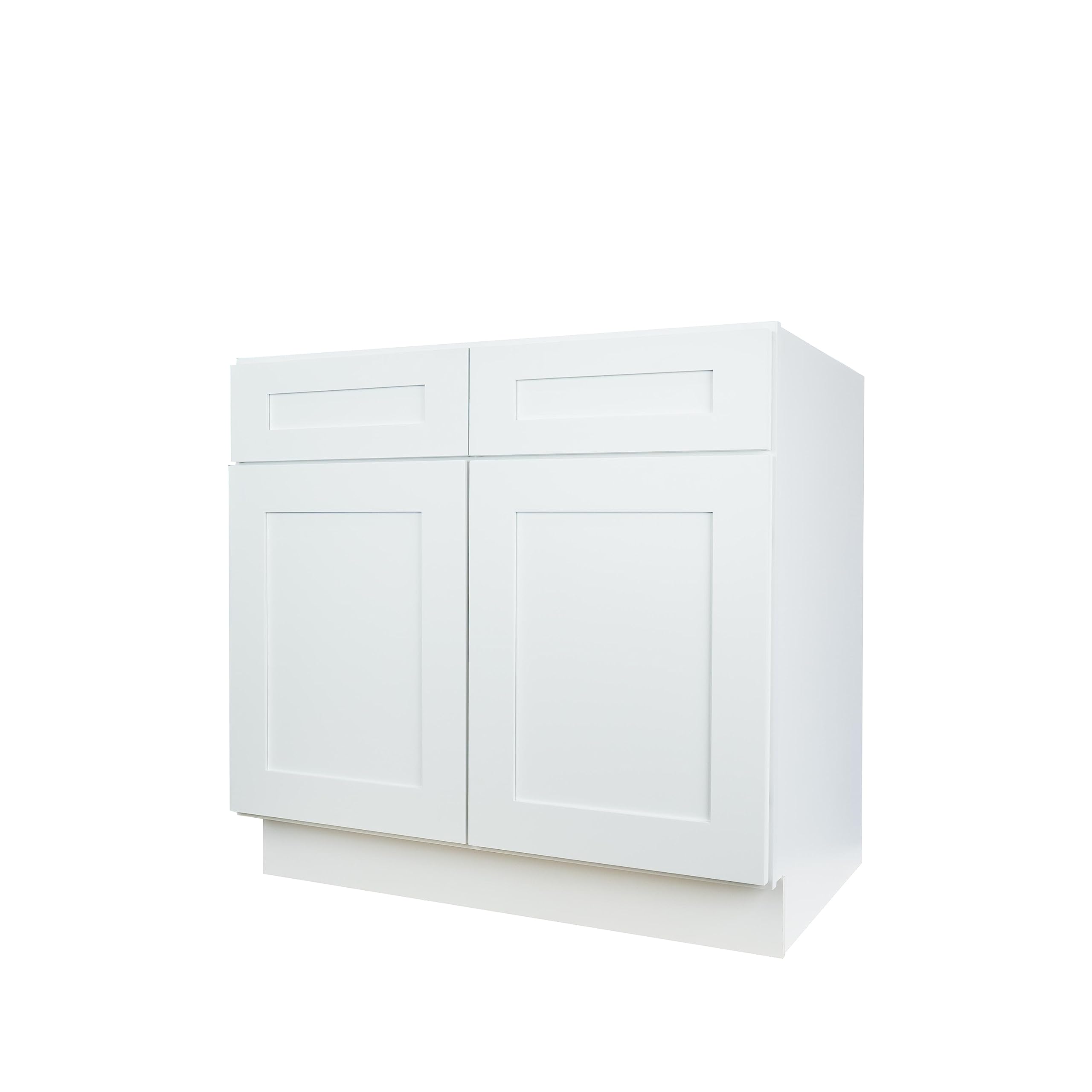 Sink Base Kitchen Cabinet 30 in. W x 24 in. D x 34.5 in. H in Shaker White Ready to Assemble