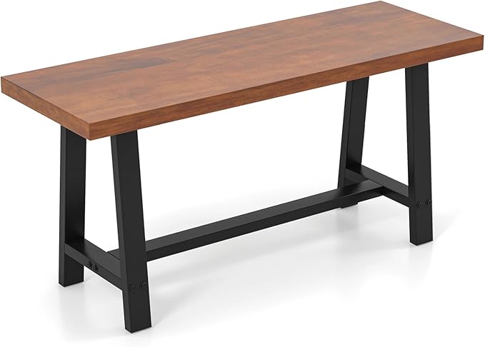 60” Wood Dining Bench, 3 Person Entryway Shoe Bench