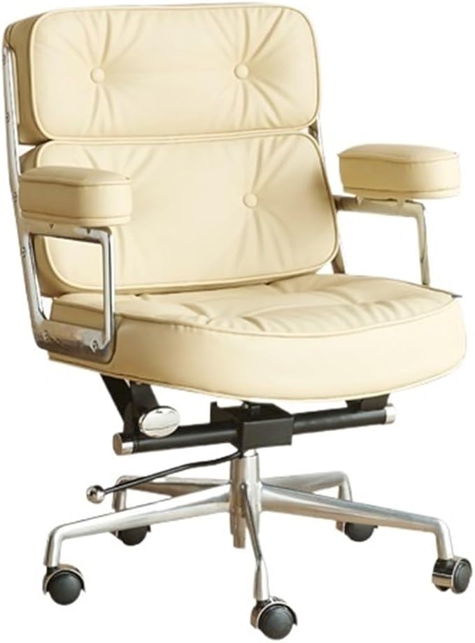 Ergonomic Office Chair, Executive Office Chair Genuine Leather Light Luxury Home \