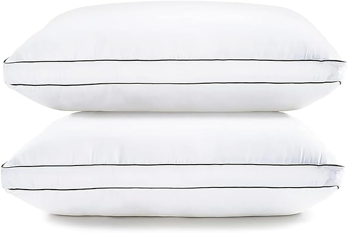 Pillows Standard Size Set of 4 - Soft Gusseted Bed Pillow