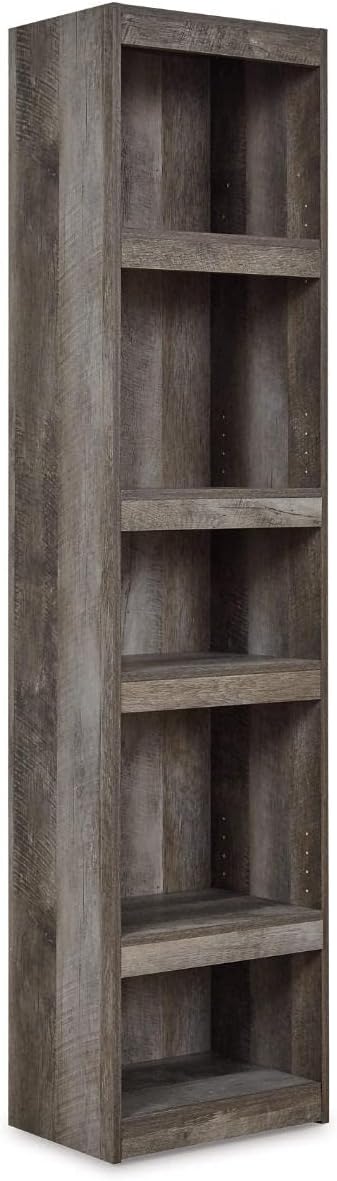 Derekson Rustic Pine Grain Finished Pier with 3 Adjustable Shelves, Multi Dark Gray