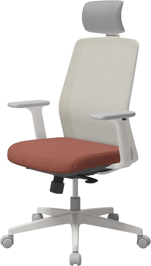 SE Ergonomic Office Chair : Comfortable Home Office Chair for Light Users with Reclining Tilt Lock, Headrest, 3D Armrests, Mesh Back Computer Desk Chair, Alternative Gaming Chair (Gray)