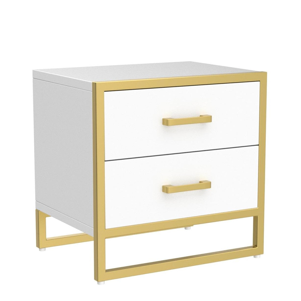 Nightstand with 2 Drawers, Small End Side Table with Storage, Modern Bedside Bed Table